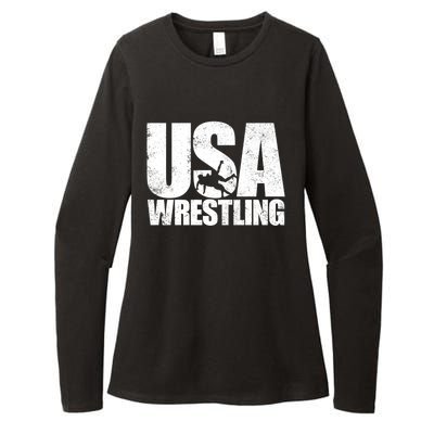 Usa Wrestling S Wrestling Team Patriot Usa Wrestler Cute Gift Womens CVC Long Sleeve Shirt