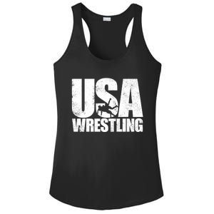 Usa Wrestling S Wrestling Team Patriot Usa Wrestler Cute Gift Ladies PosiCharge Competitor Racerback Tank