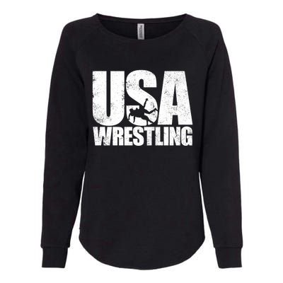 Usa Wrestling S Wrestling Team Patriot Usa Wrestler Cute Gift Womens California Wash Sweatshirt