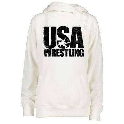 Usa Wrestling S Wrestling Team Patriot Usa Wrestler Cute Gift Womens Funnel Neck Pullover Hood