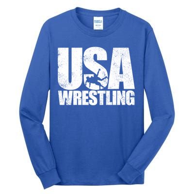 Usa Wrestling S Wrestling Team Patriot Usa Wrestler Cute Gift Tall Long Sleeve T-Shirt