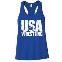 Usa Wrestling S Wrestling Team Patriot Usa Wrestler Cute Gift Women's Racerback Tank