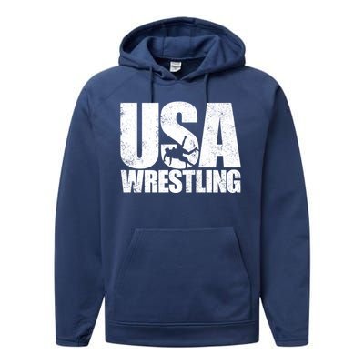 Usa Wrestling S Wrestling Team Patriot Usa Wrestler Cute Gift Performance Fleece Hoodie