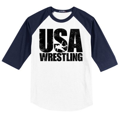 Usa Wrestling S Wrestling Team Patriot Usa Wrestler Cute Gift Baseball Sleeve Shirt