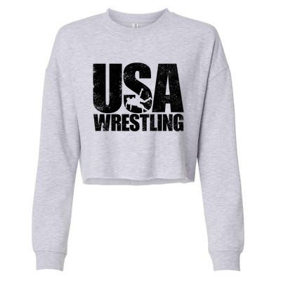 Usa Wrestling S Wrestling Team Patriot Usa Wrestler Cute Gift Cropped Pullover Crew