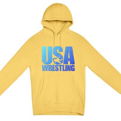 Usa Wrestling S Wrestling Team Patriot Usa Wrestler Cute Gift Premium Pullover Hoodie