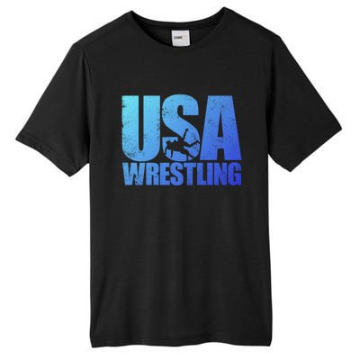 Usa Wrestling S Wrestling Team Patriot Usa Wrestler Cute Gift Tall Fusion ChromaSoft Performance T-Shirt