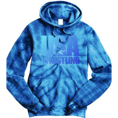 Usa Wrestling S Wrestling Team Patriot Usa Wrestler Cute Gift Tie Dye Hoodie