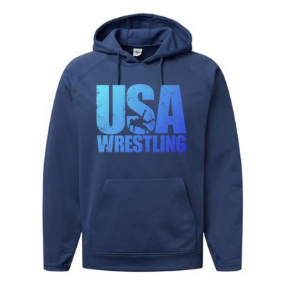 Usa Wrestling S Wrestling Team Patriot Usa Wrestler Cute Gift Performance Fleece Hoodie