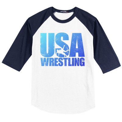 Usa Wrestling S Wrestling Team Patriot Usa Wrestler Cute Gift Baseball Sleeve Shirt