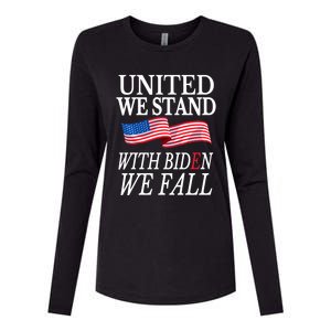 United We Stand With Biden We Fall Anti Biden Republican Womens Cotton Relaxed Long Sleeve T-Shirt