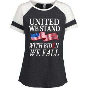 United We Stand With Biden We Fall Anti Biden Republican Enza Ladies Jersey Colorblock Tee