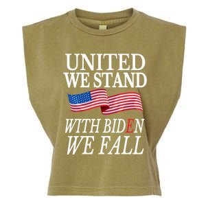 United We Stand With Biden We Fall Anti Biden Republican Garment-Dyed Women's Muscle Tee