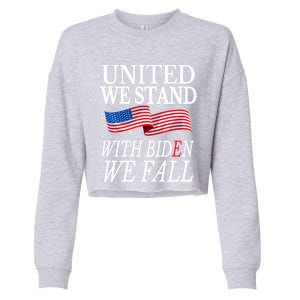 United We Stand With Biden We Fall Anti Biden Republican Cropped Pullover Crew