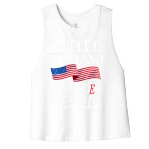 United We Stand With Biden We Fall Anti Biden Republican Women's Racerback Cropped Tank