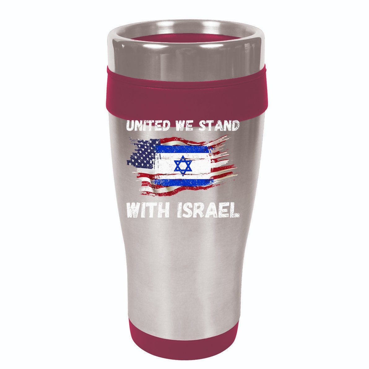 United We Stand With Israel Israeli American Garment-Dyed Fleece Hoodie