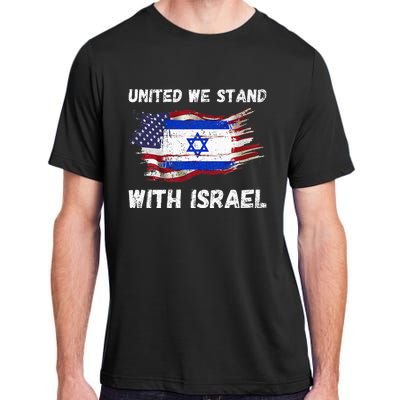 United We Stand With Israel Israeli American Adult ChromaSoft Performance T-Shirt