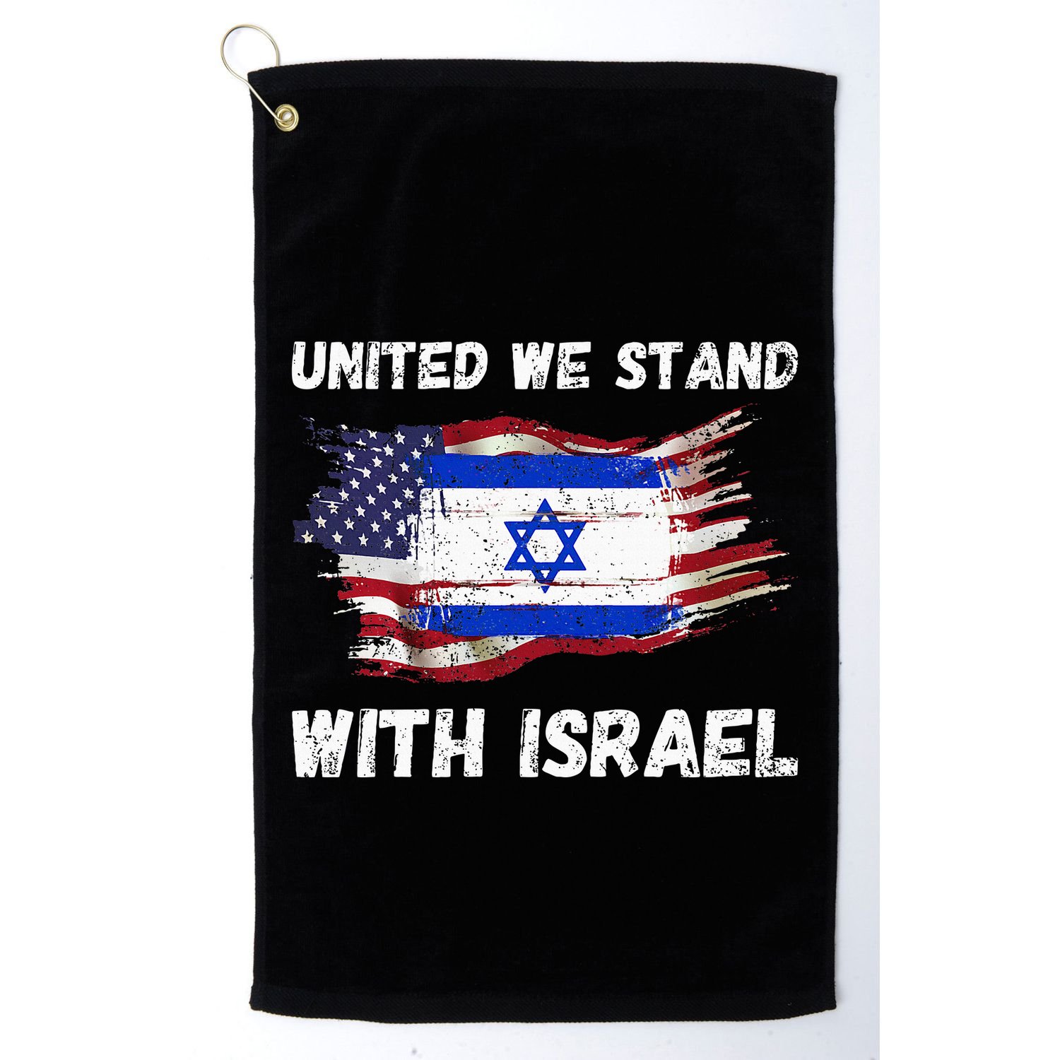 United We Stand With Israel Israeli American Golf Towel