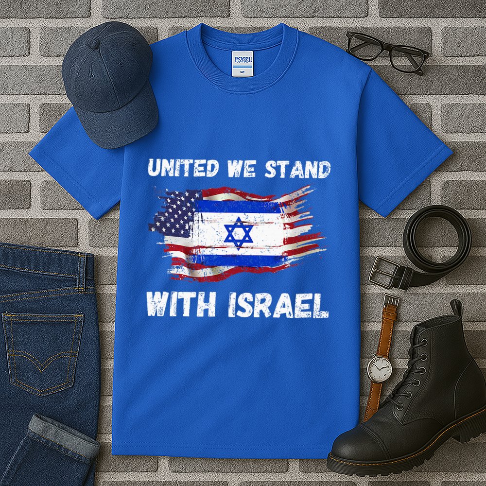 United We Stand With Israel Israeli American Tall T-Shirt