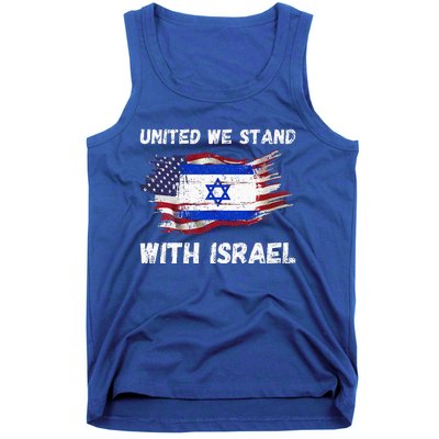 United We Stand With Israel Israeli American Tank Top