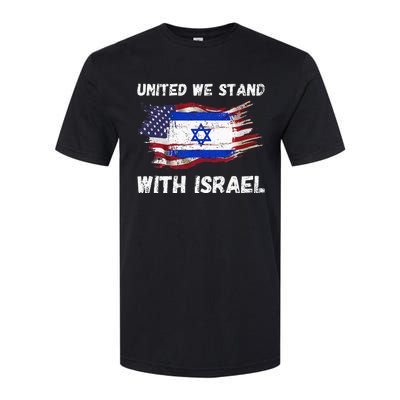 United We Stand With Israel Israeli American Softstyle CVC T-Shirt