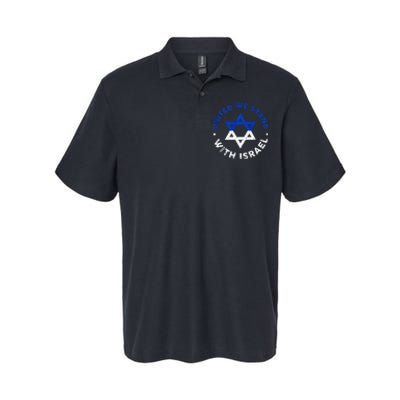 United We Stand With Israel Defend Israel Israeli Flag Softstyle Adult Sport Polo