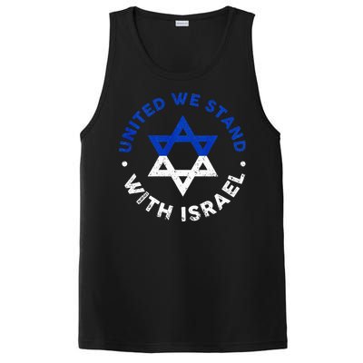 United We Stand With Israel Defend Israel Israeli Flag PosiCharge Competitor Tank