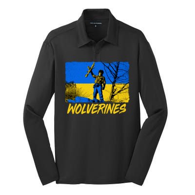 Ukraine Wolverines Silk Touch Performance Long Sleeve Polo