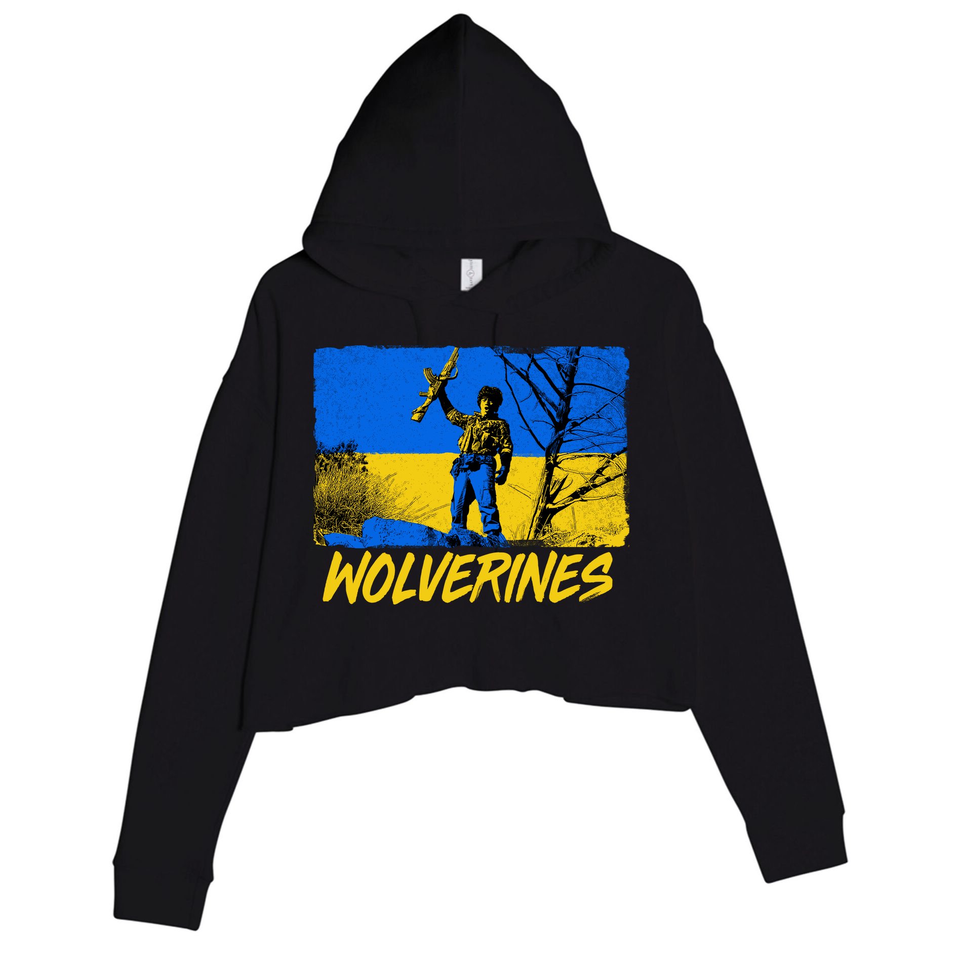 Ukraine Wolverines Crop Fleece Hoodie