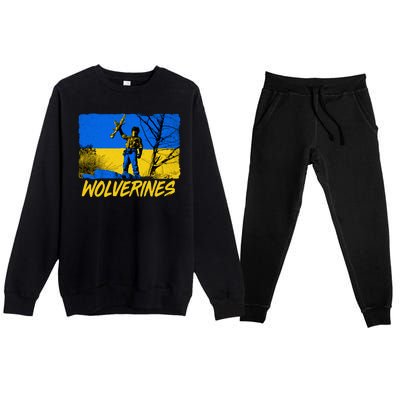 Ukraine Wolverines Premium Crewneck Sweatsuit Set