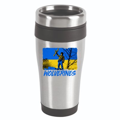 Ukraine Wolverines 16oz Travel Tumbler