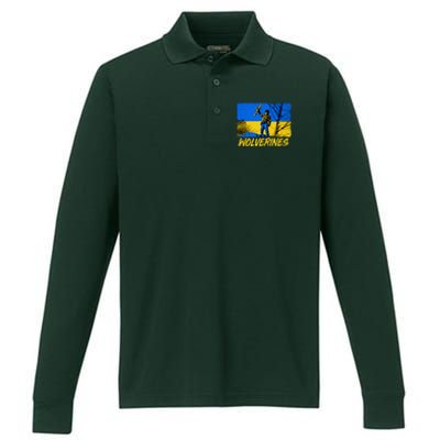 Ukraine Wolverines Performance Long Sleeve Polo