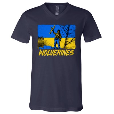 Ukraine Wolverines V-Neck T-Shirt