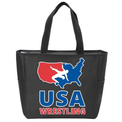 Usa Wrestling Zip Tote Bag