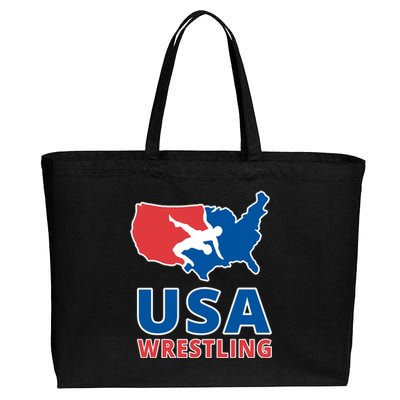 Usa Wrestling Cotton Canvas Jumbo Tote