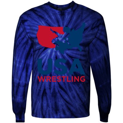 Usa Wrestling Tie-Dye Long Sleeve Shirt