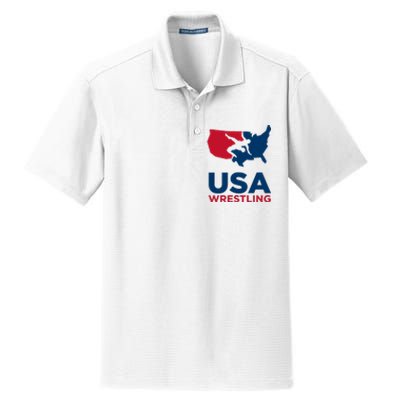 Usa Wrestling Dry Zone Grid Polo