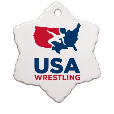 Usa Wrestling Ceramic Star Ornament