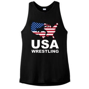 Usa Wrestling Ladies PosiCharge Tri-Blend Wicking Tank