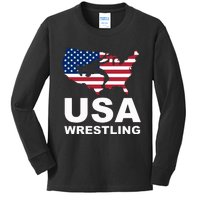 Usa Wrestling Kids Long Sleeve Shirt