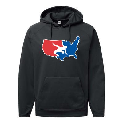 Usa Wrestling Performance Fleece Hoodie