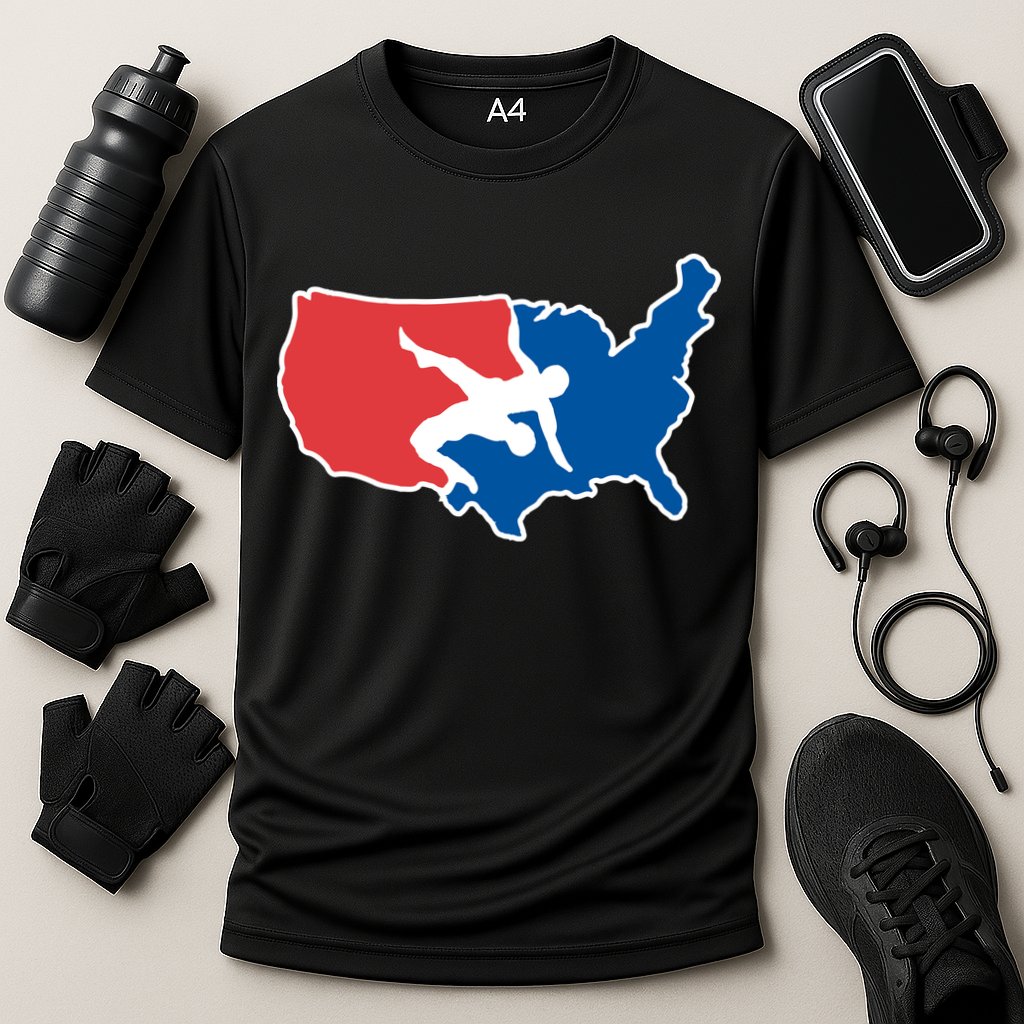 Usa Wrestling Cooling Performance Crew T-Shirt
