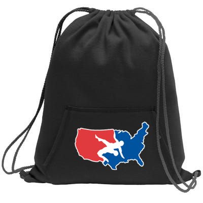 Usa Wrestling Sweatshirt Cinch Pack Bag