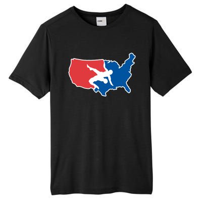 Usa Wrestling Tall Fusion ChromaSoft Performance T-Shirt