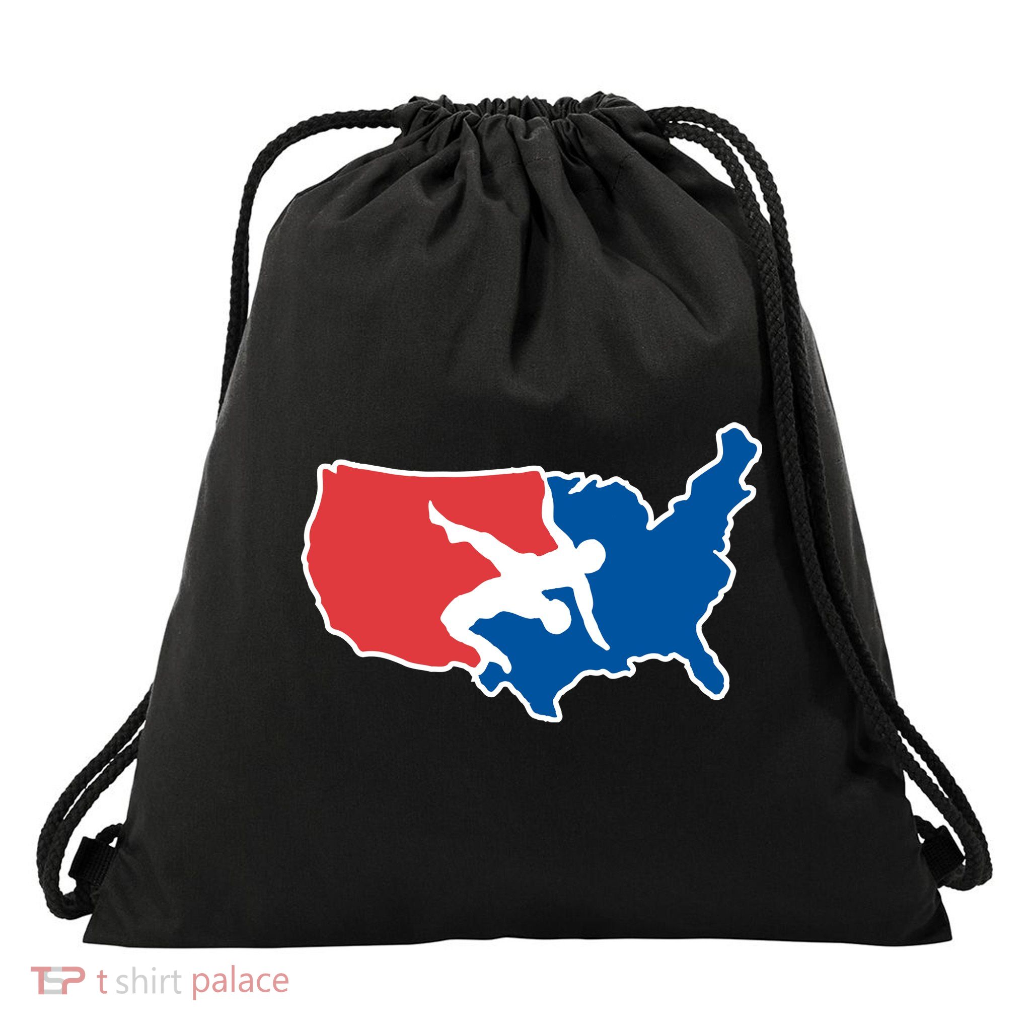Usa Wrestling Drawstring Bag