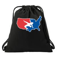 Usa Wrestling Drawstring Bag