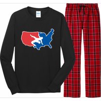 Usa Wrestling Long Sleeve Pajama Set