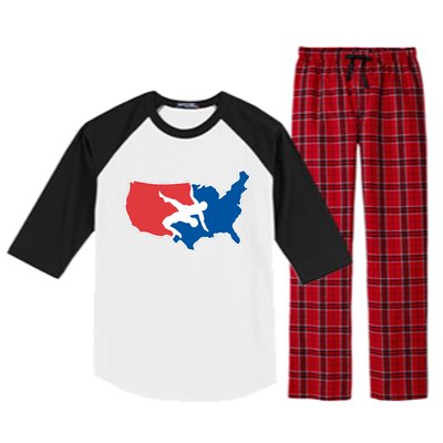 Usa Wrestling Raglan Sleeve Pajama Set