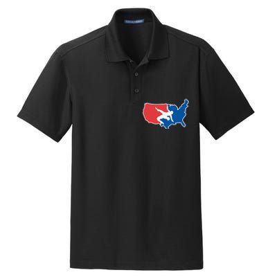 Usa Wrestling Dry Zone Grid Polo