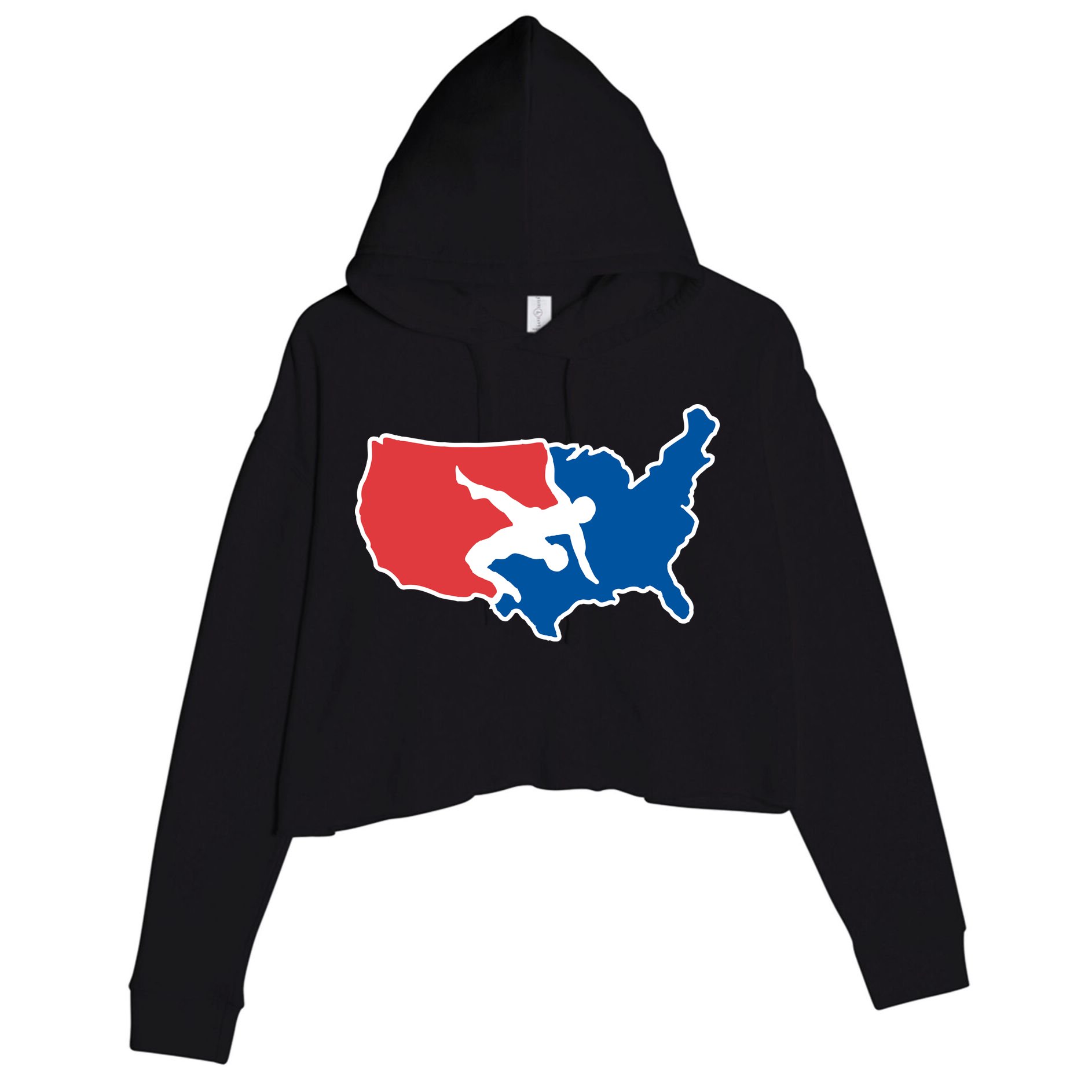 Usa Wrestling Crop Fleece Hoodie